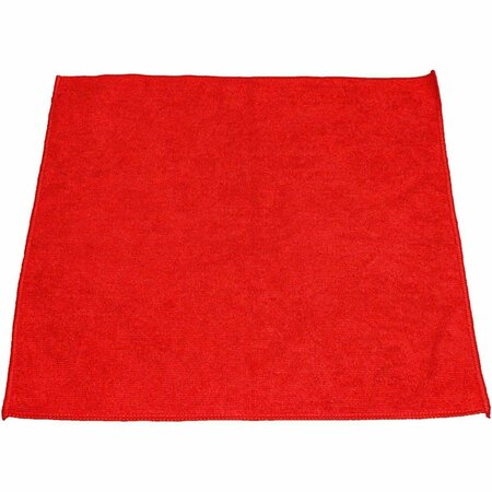 PROTECTIONPRO Microfiber Standard Terry Cloth, Red, 12PK PR3190289